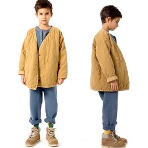 Nico Nico Nima quilted jacket in curry mustard Tan Jacket